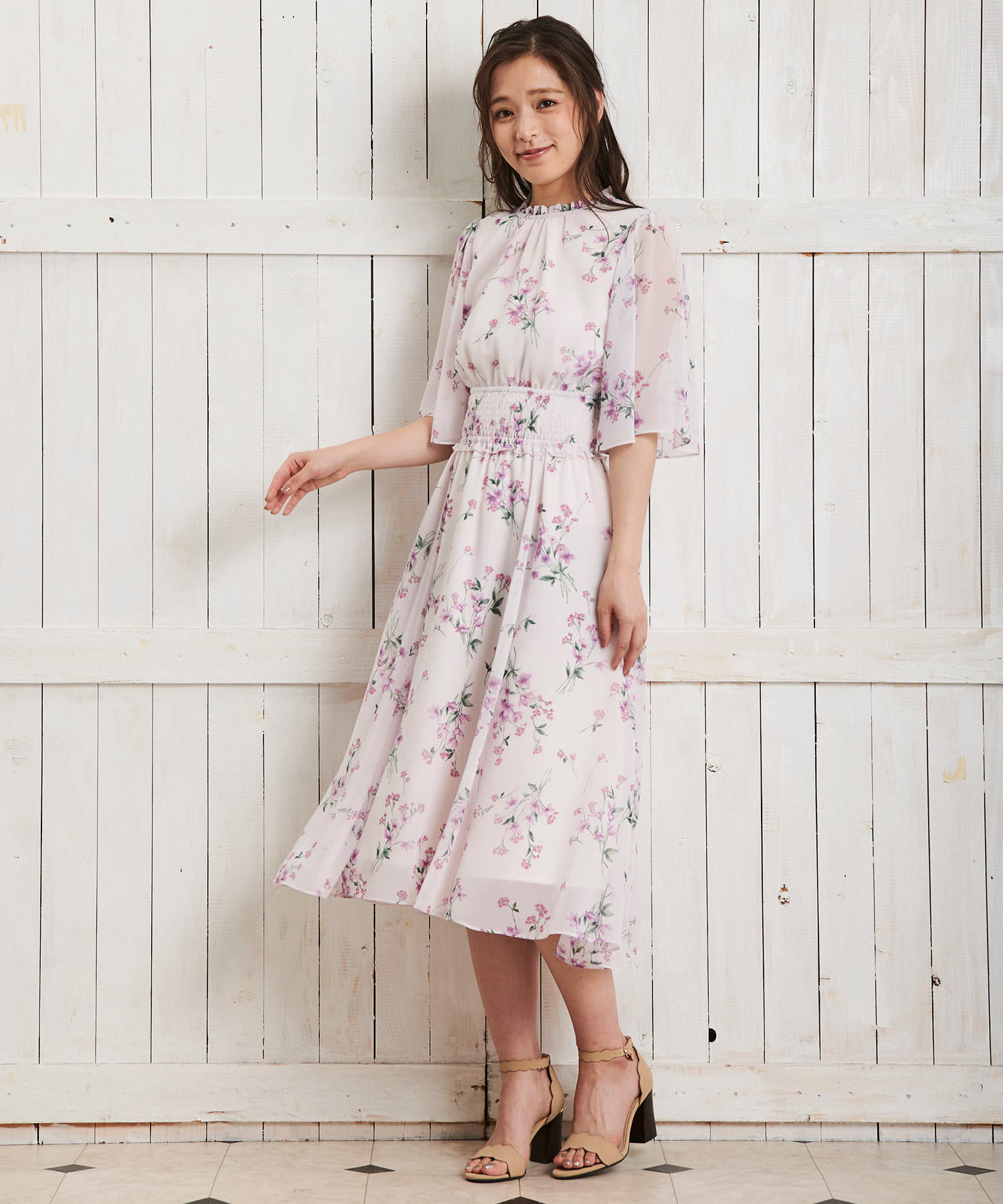 オックスフォードブルー Noela ノエラ ワンピース ネイビー 夏 花柄