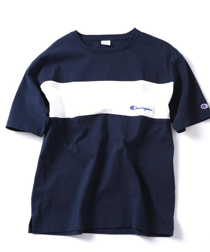 ジェットブルー シップス 別注 カラーブロック BLUE×Champion: SHIPS (SHIPS JET BLUE) JET / ヘビーウエイト・リラックス