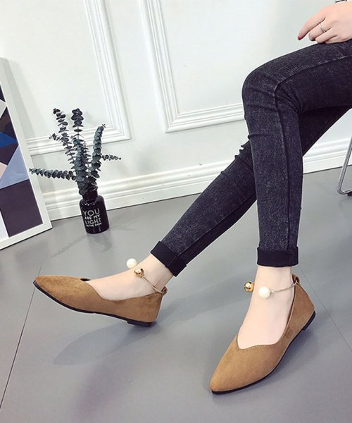 セール パンプス レディース 靴 ローヒール フラット 春夏秋冬 スエード ぺたんこ ミニミニストア Miniministore D Fashion