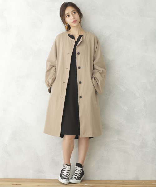 セール Web限定 2wayノーカラー フードスプリングコート ナノ ユニバース Nano Universe D Fashion