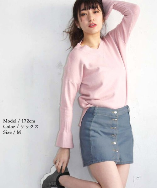 セール デニムスカート パンツ付き 台形スカート ミニスカート ショーパン デニム 美脚 ミニミニストア Miniministore D Fashion