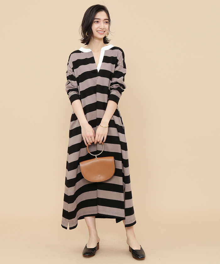 WEB限定】ノーカラーラガーシャツワンピース(501562286