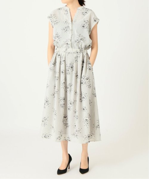 ストライプフラワースキッパーシャツワンピース イエナ Iena D Fashion