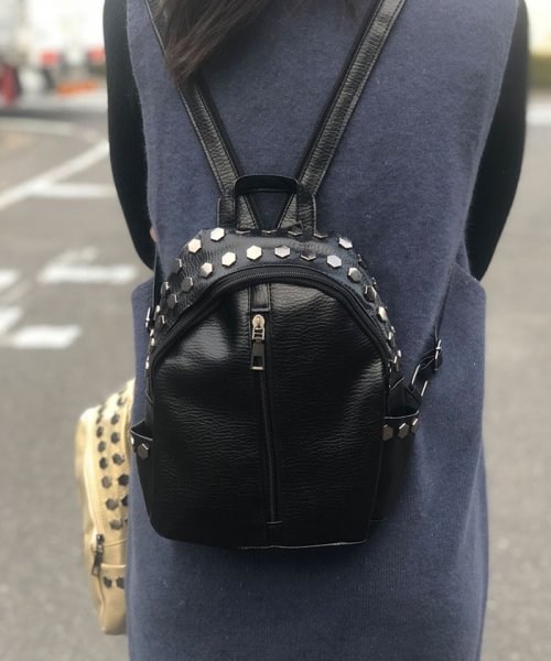 セール ミニリュック レディース 大人 小さいリュック おしゃれ スタッズ リュックサック 通学 ミニミニストア Miniministore D Fashion