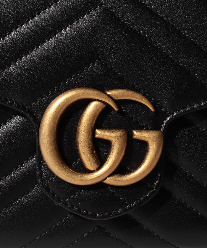 セール】【GUCCI】チェーンウォレット / GG MARMONT 【NERO ...