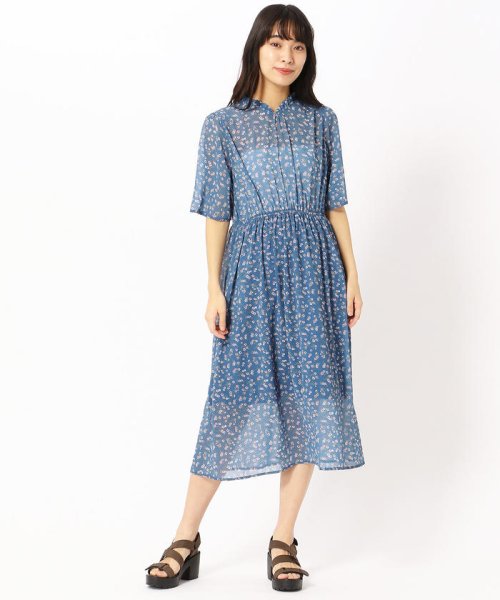 セール フリル襟小花柄プリント半袖シフォンワンピ 179 wg ニコルクラブ 179 wg D Fashion セール フリル襟小花柄プリント半袖シフォンワンピ 179 wg ニコルクラブ 179 wg D Fashion