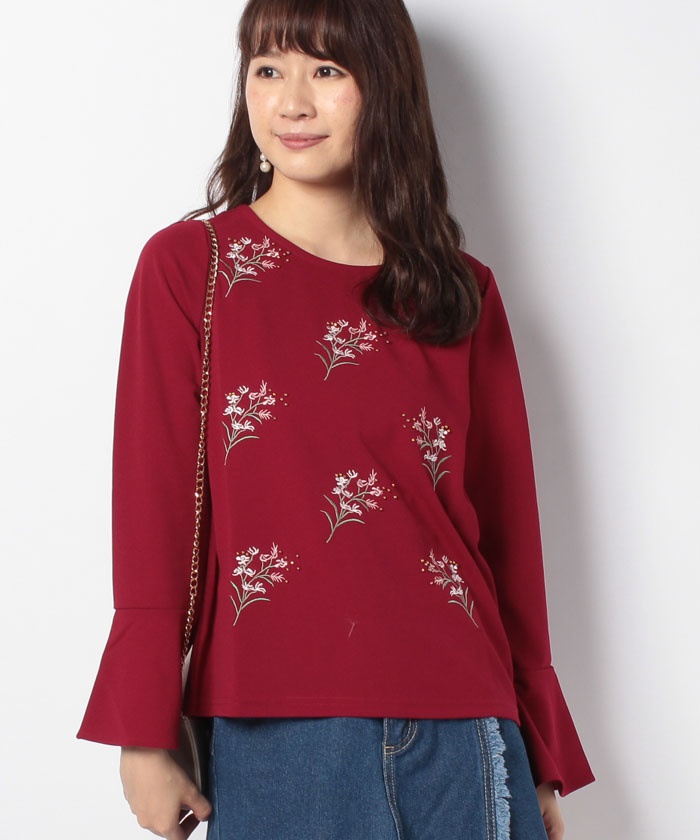 クーポン】【セール 30%OFF】ジーラ GeeRA ビーズ＆花柄刺しゅう