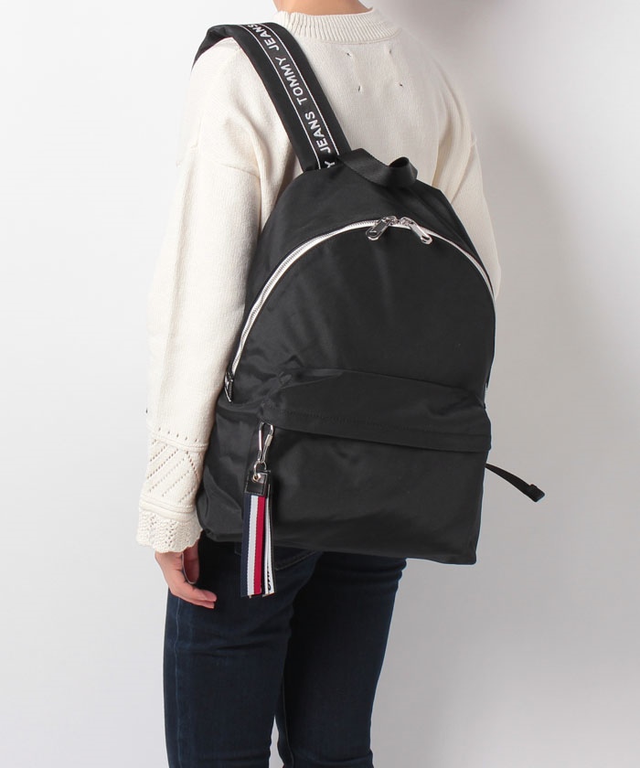 極美品✨  JEANS トミージーンズ  限定品 リュック 総柄 セール 40%OFF】トミージーンズ TOMMY JEANS ロゴ テープ バック