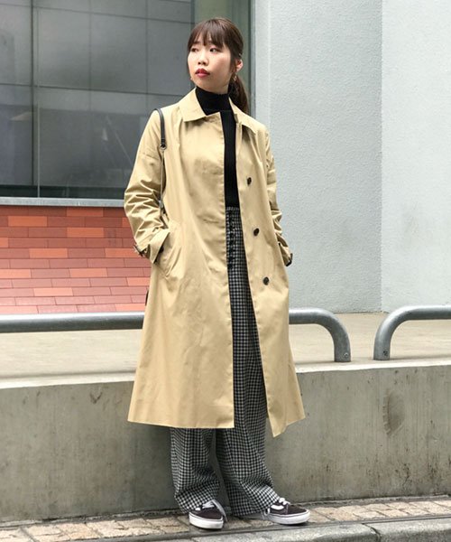 セール Fudge 4月号掲載 Aラインステンカラーコート ナノ ユニバース Nano Universe D Fashion