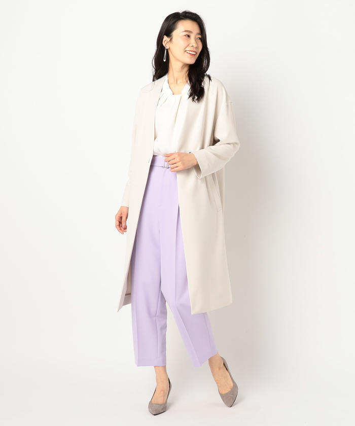 【専用】NOLLEY'S sophi スラブタフタノーカラーベルテッドコート36 セール 30%OFF】ダブルクロスコート(501619938) | ノーリーズ