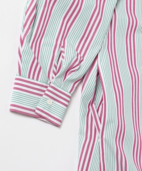 セール 50 Off Ray Beams ストライプ フレア シャツ ワンピース ビームス アウトレット Beams Outlet D Fashion