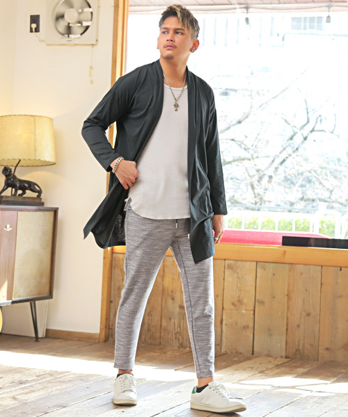 ラグスタイル LUXSTYLE 天竺薄手ロングカーディガン