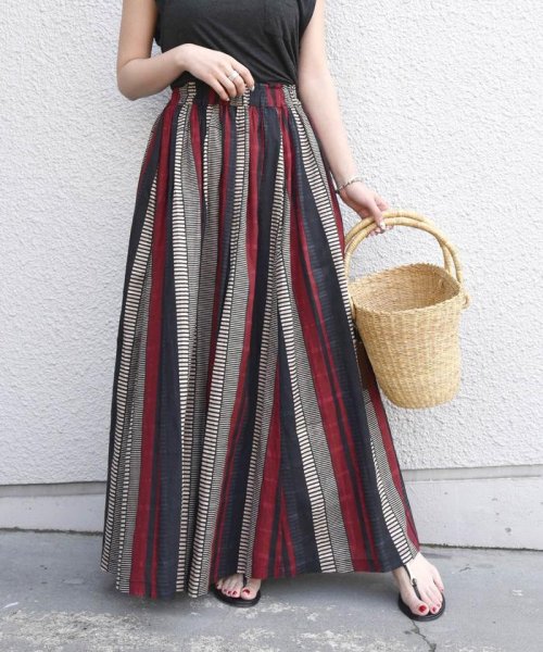 別注 Uhuru バティックスカート カージュ Khaju D Fashion