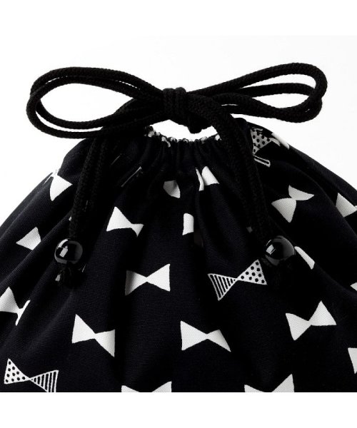 巾着 中 マチ有りお弁当袋 リボンシルエット オックス 黒 カラフルキャンディスタイル Colorful Candy Style D Fashion 巾着 中 マチ有りお弁当袋 リボンシルエット オックス 黒 カラフルキャンディスタイル Colorful Candy Style D Fashion