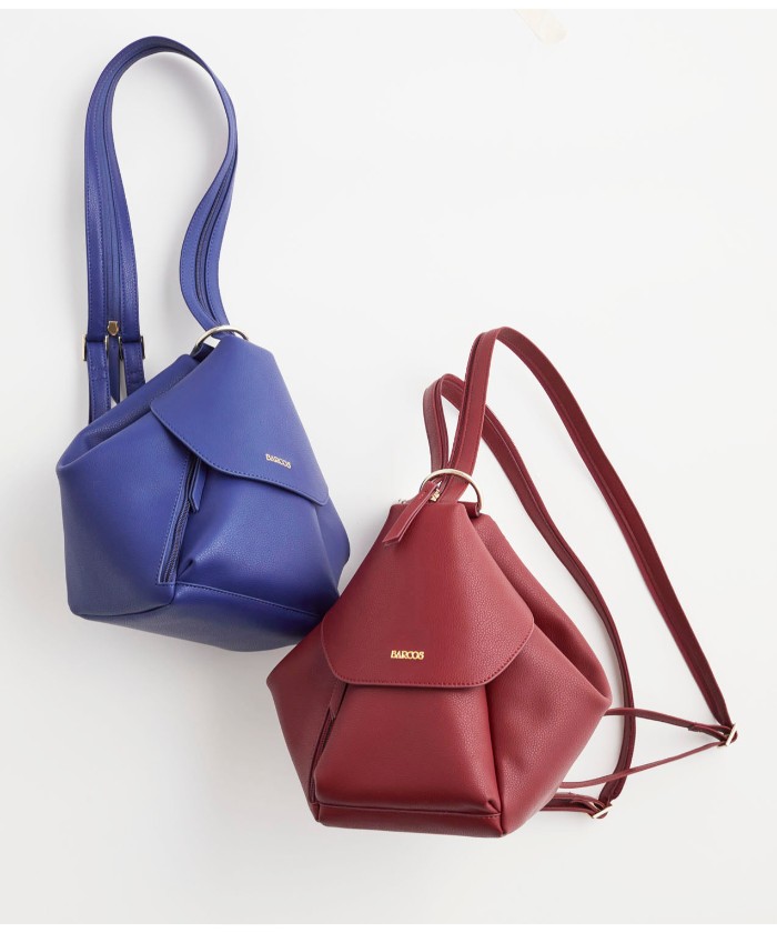 BARCOS 三角フォルムレザーリュック BARCOS 三角フォルムレザーリュック レディース 全2色 ONESIZE