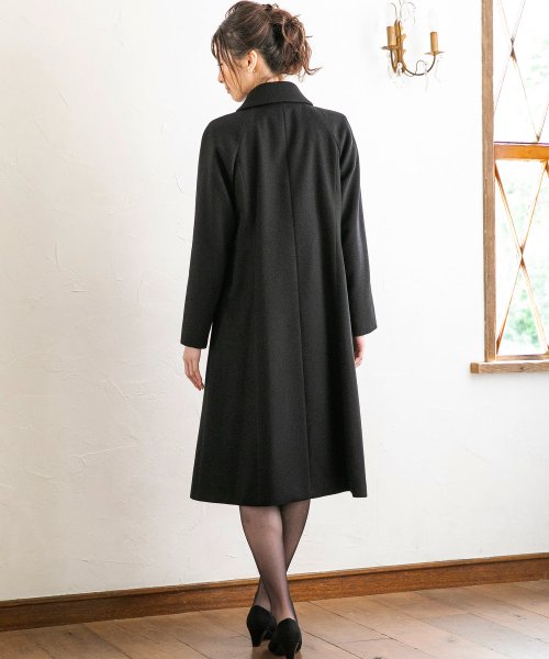 喪服 礼服 冠婚葬祭 ブラックフォーマルウールロングコート フォルムフォルマ Form Forma D Fashion
