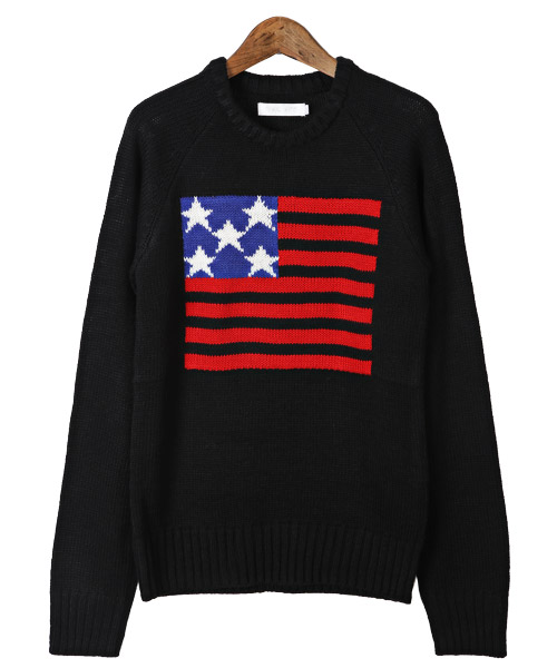 ラグスタイル LUXSTYLE ニット メンズ セーター アメリカ国旗 ラグスタイル LUXSTYLE ニット メンズ セーター アメリカ国旗