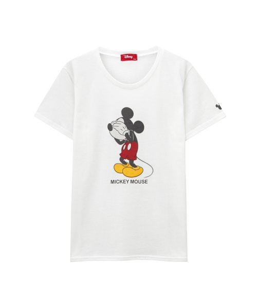 目隠し ミッキー プリントtシャツ マックハウス レディース Mac House Women D Fashion