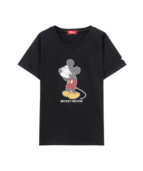 目隠し ミッキー プリントtシャツ マックハウス レディース Mac House Women D Fashion