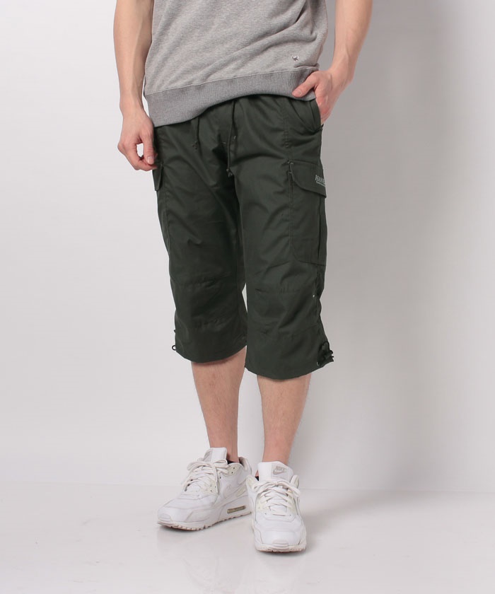 クーポン】【HANES】ヘインズ 7分丈 カーゴパンツ クロップド