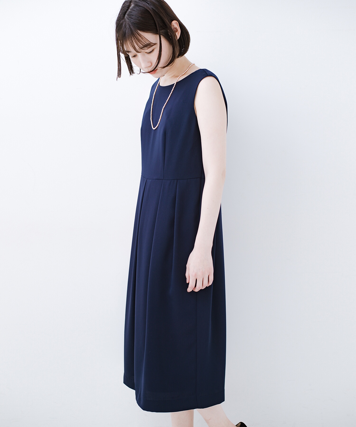 ファッションデザイナー 新品 新品 TAGO 手刷り ドット ノースリーブ