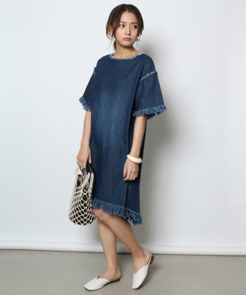 セール 50 Off Scotclub スコットクラブ フリンジデニムワンピース スコットクラブ Scotclub D Fashion セール 50 Off Scotclub スコットクラブ フリンジデニムワンピース スコットクラブ Scotclub D Fashion