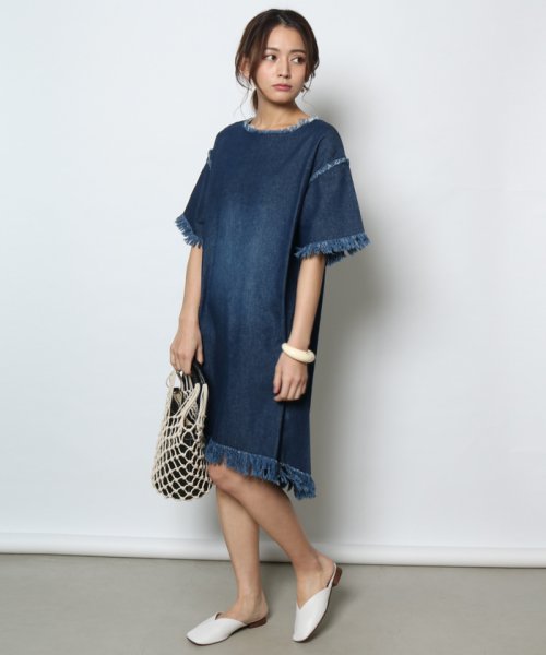 セール 50 Off Scotclub スコットクラブ フリンジデニムワンピース スコットクラブ Scotclub D Fashion