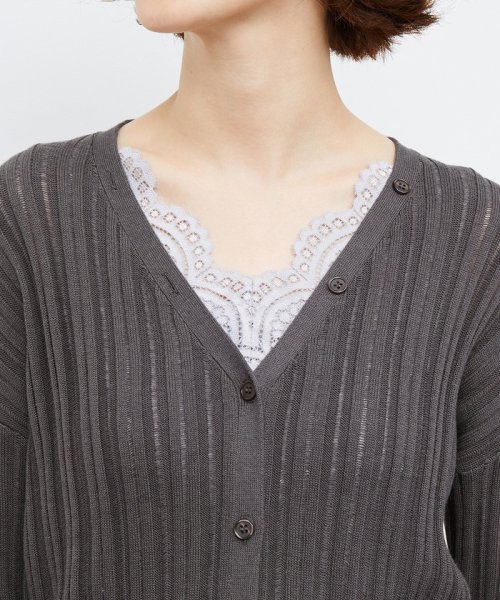 セール 針抜きロングカーディガン ロペピクニック Rope Picnic D Fashion