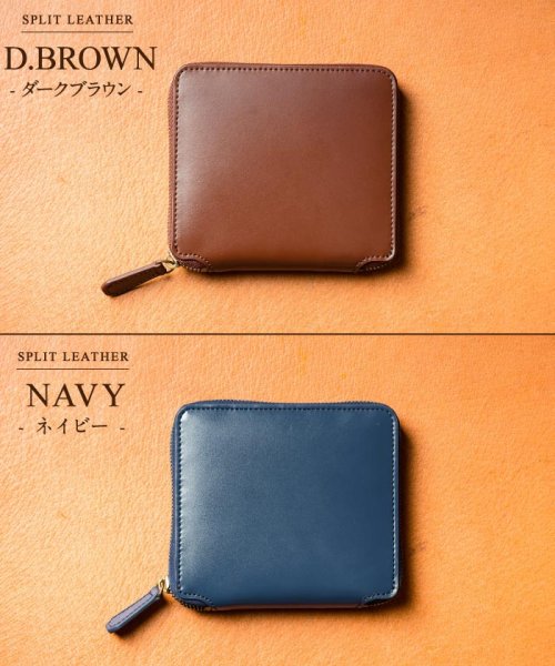 セール Mura 二つ折り財布 ファスナー 財布 メンズ 本革 レザー Box小銭入れ ラウンドファスナー ムラ Mura D Fashion