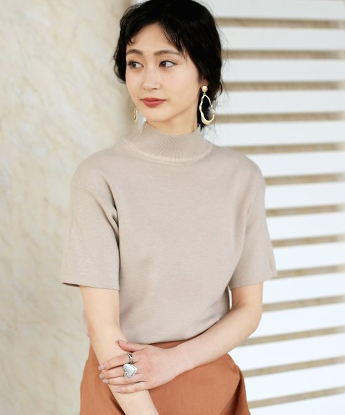 セール 50 Off Web限定 プチハイネック半袖ニットプルオーバー ブージュルード Bou Jeloud D Fashion