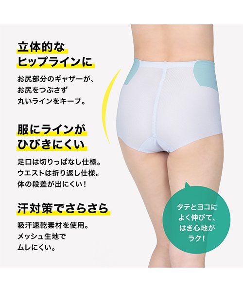 セール 浮き輪肉を押さえてウエストすっきり メッシュ ショート丈 501974313 ルシアン Lecien D Fashion