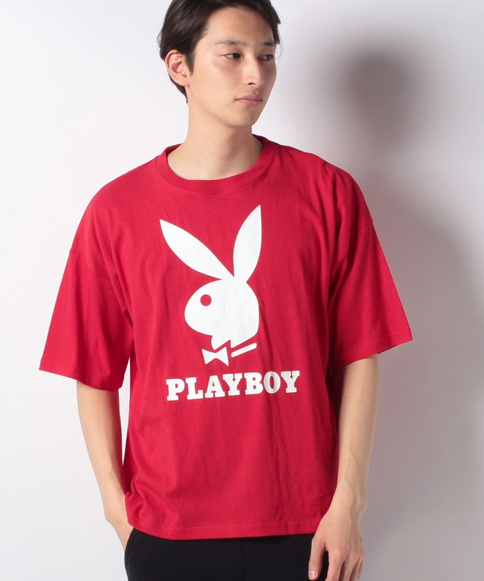 PLAYBOY プレイボーイ ベイビーTシャツ Tシャツ PLAYBOY プレイボーイ 半袖 Tシャツ トップス プルオーバー 刺繍