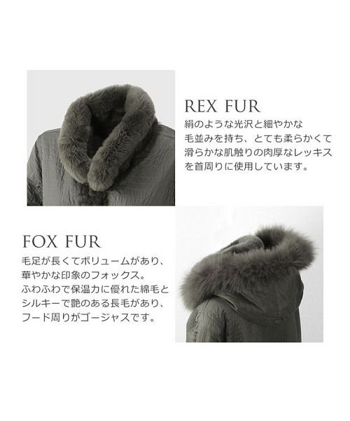 ラビット ファー リバーシブル コート フード付き サンキョウショウカイ Sankyoshokai D Fashion