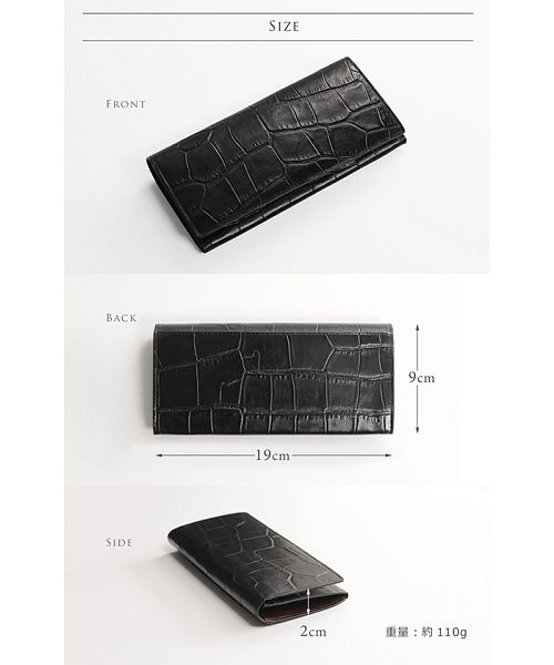 ミアボルサ Mia Borsa [Mia Borsa] レザー 長財布 クロコダイル