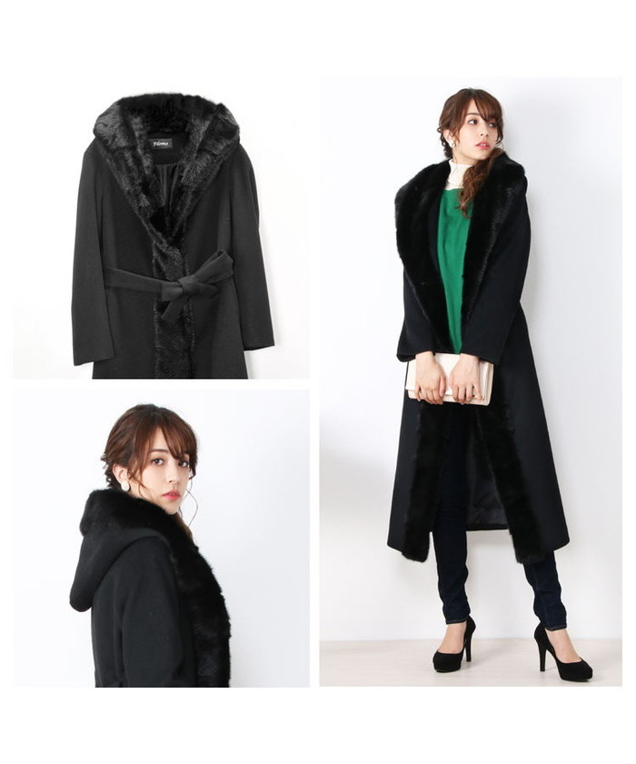 Filomo ミンク トリミング ロング コート 楽天市場】【40%offクーポン!!】Filomo ミンク トリミング