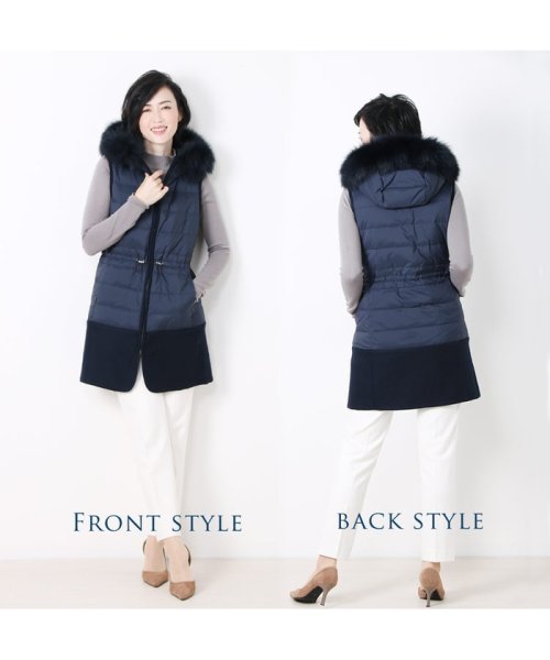 Filomo カシミヤ ブレンド ウールコート レディース ダウンベスト付き フィローモ Filomo D Fashion Filomo カシミヤ ブレンド ウールコート レディース ダウンベスト付き フィローモ Filomo D Fashion