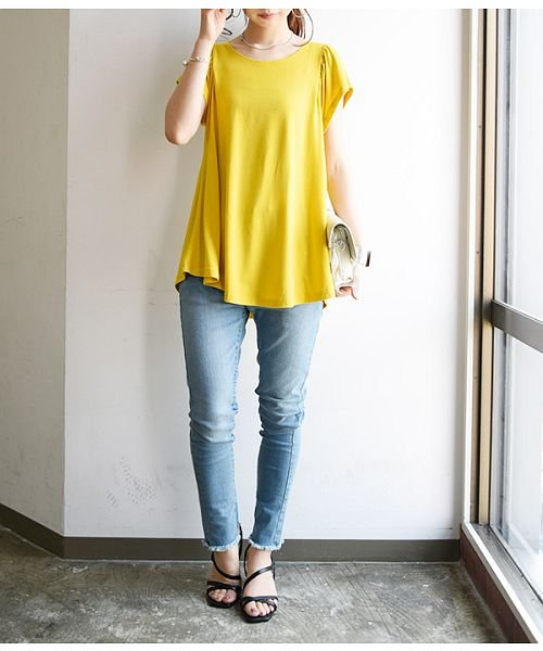 セール もちもちストレッチラッフルスリーブカットソー M L カットソー 夏 レディース 半袖tシャツ 半袖 トップス フリル 半袖シャツ ギャザー 重ね着 フリル アンドイット And It D Fashion セール もちもちストレッチラッフルスリーブカットソー M L カットソー 夏 レディース 半袖tシャツ 半袖 トップス フリル 半袖シャツ ギャザー 重ね着 フリル アンドイット And It D Fashion