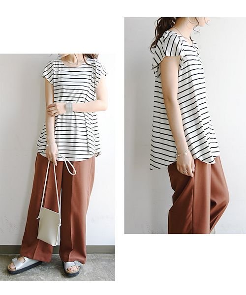 セール もちもちストレッチラッフルスリーブカットソー M L カットソー 夏 レディース 半袖tシャツ 半袖 トップス フリル 半袖シャツ ギャザー 重ね着 フリル アンドイット And It D Fashion セール もちもちストレッチラッフルスリーブカットソー M L カットソー 夏 レディース 半袖tシャツ 半袖 トップス フリル 半袖シャツ ギャザー 重ね着 フリル アンドイット And It D Fashion