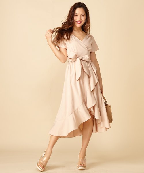クーポン カシュクールラッフルワンピース ロイヤルパーティー Royal Party D Fashion