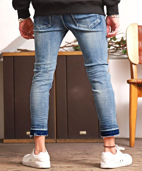 セール ハードダメージ加工カットオフアンクルデニムスキニーパンツ デニム パンツ スキニー アンクル ダメージ カットオフ ラグスタイル Luxstyle D Fashion セール ハードダメージ加工カットオフアンクルデニムスキニーパンツ デニム パンツ スキニー アンクル ダメージ カットオフ ラグスタイル Luxstyle D Fashion