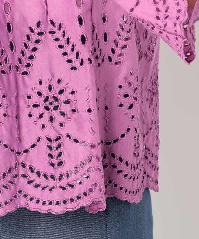 セール】スカラップ刺繍2WAYブラウス(501982921) | ノーリーズ