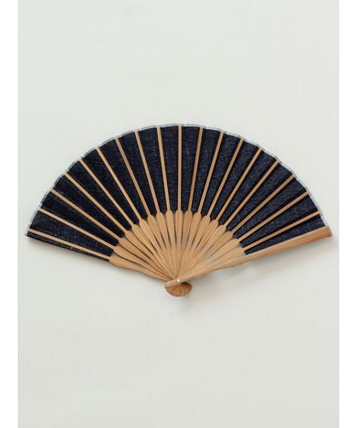 セール】カヤ カヤ 【カヤ】紳士用 金線青海波扇子 袋付き