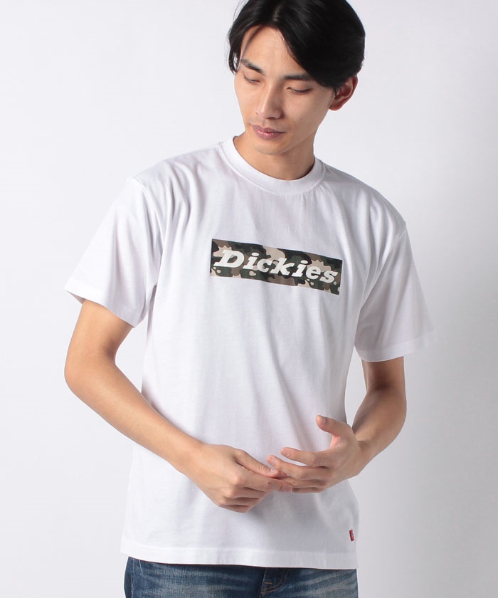 【Dickies】チェストロゴ 半袖 Tシャツ ホワイト / 送料無料 未使用品 /L/ Dickies ホワイト 半袖Tシャツ アウトドア