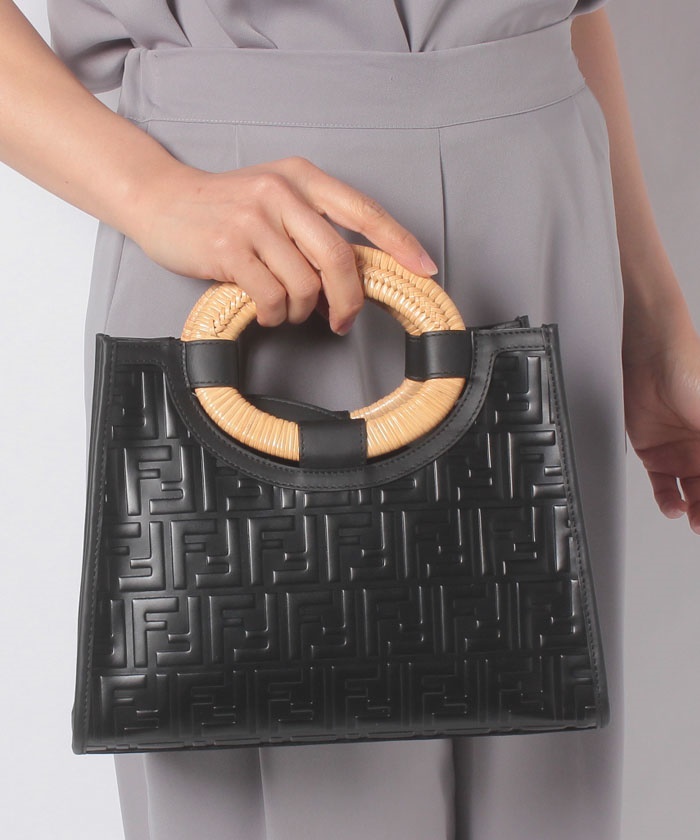 FENDI】2way Black canvas bag ショッパー 在庫確認ください - www ...