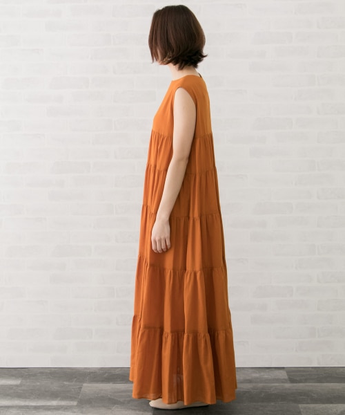 URBAN RESEARCH ROSSO ティアードボリュームマキシワンピース セール】ティアードボリュームマキシワンピース(502019670