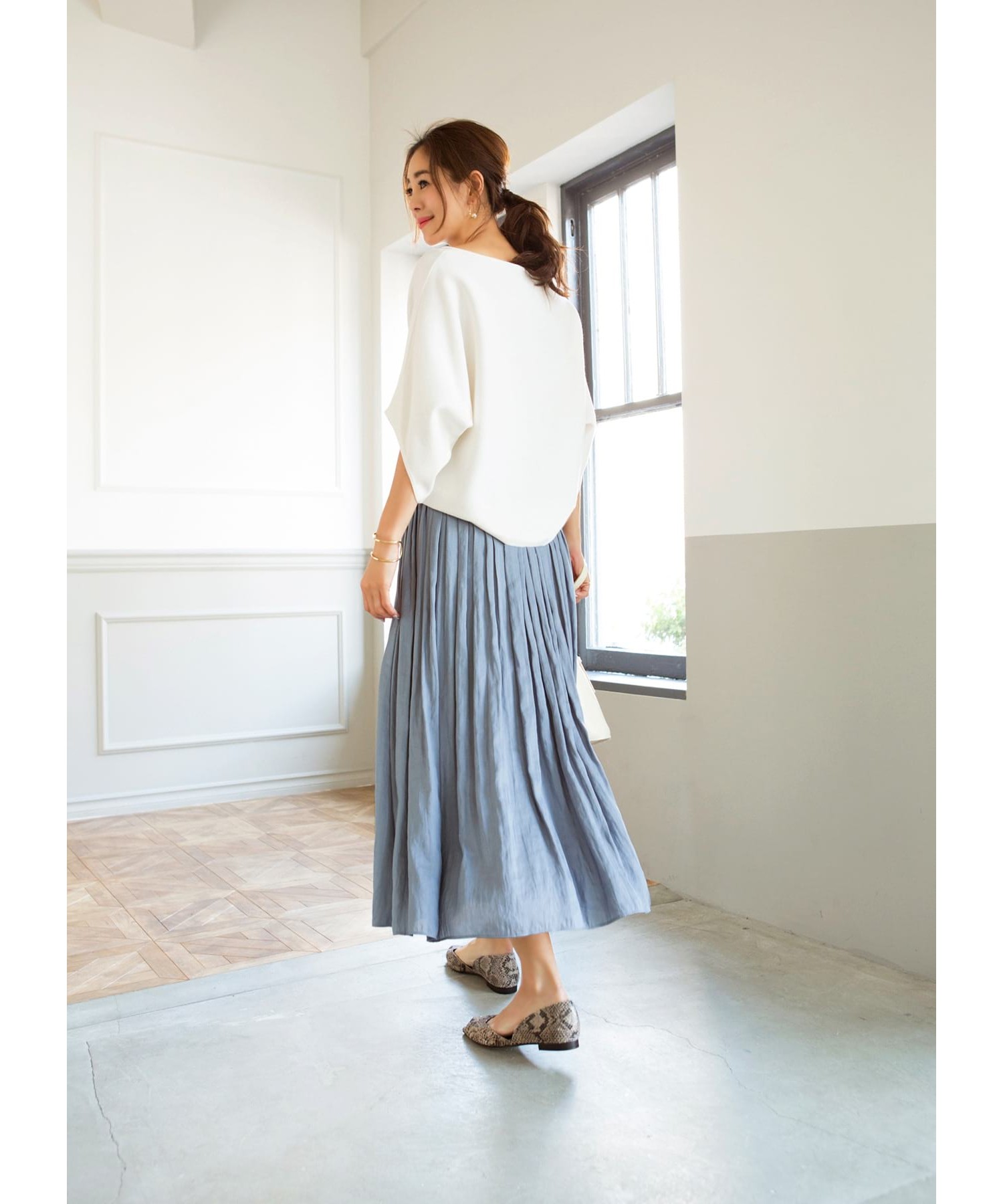 【美品】スタイルデリ フラットパンプス パイソン柄 23,5 スタイルデリ STYLE DELI 【Made in JAPAN】パイソン柄