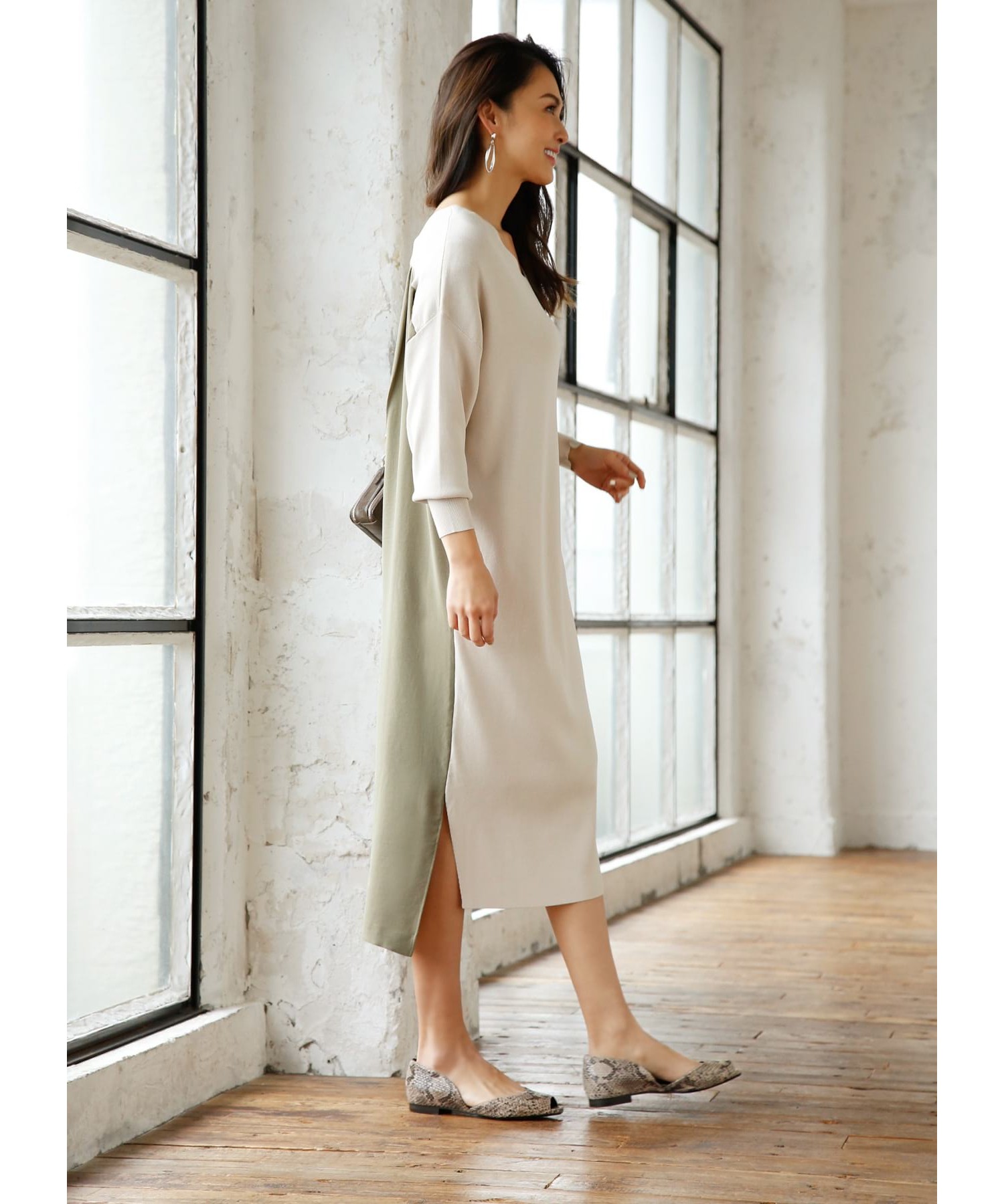 【美品】スタイルデリ フラットパンプス パイソン柄 23,5 スタイルデリ STYLE DELI 【Made in JAPAN】パイソン柄