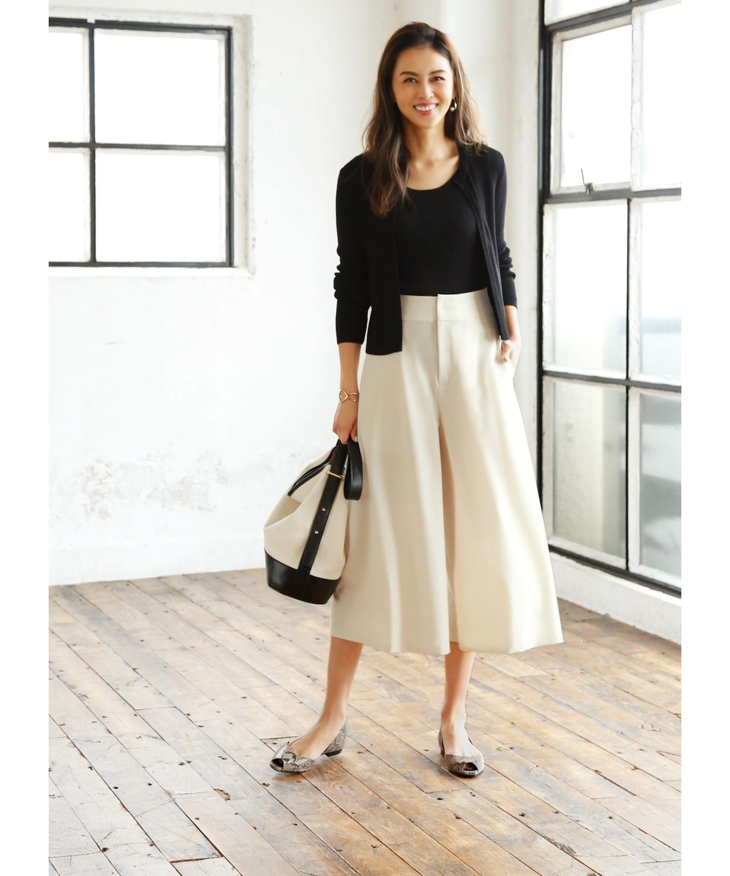 【美品】スタイルデリ フラットパンプス パイソン柄 23,5 スタイルデリ STYLE DELI 【Made in JAPAN】パイソン柄フラット