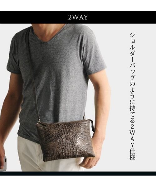 カイマン 2way クラッチ バッグ ショルダーバッグ メンズ サンキョウショウカイ Sankyoshokai D Fashion カイマン 2way クラッチ バッグ ショルダーバッグ メンズ サンキョウショウカイ Sankyoshokai D Fashion