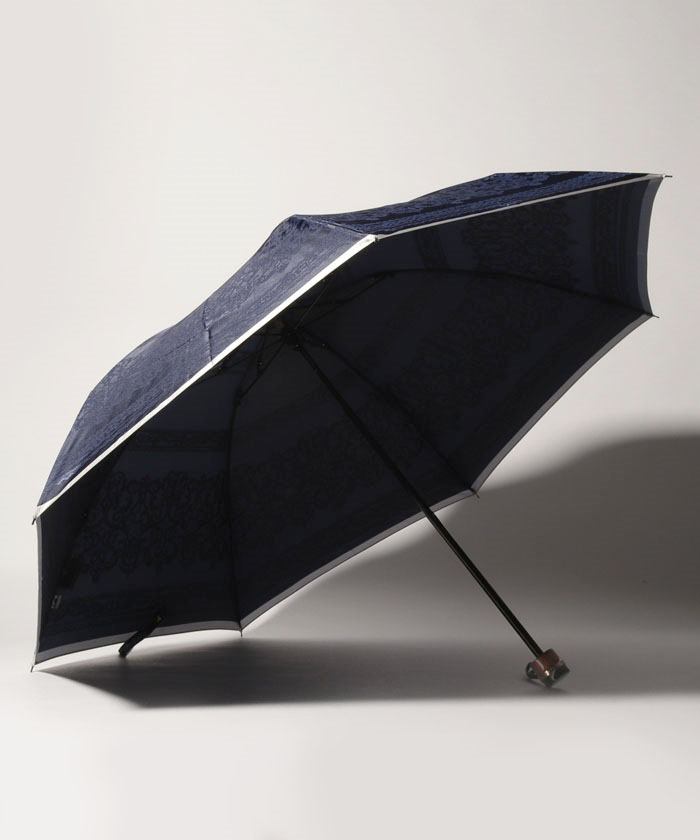 LANVIN 折りたたみ傘　スカーフ LANVIN en Bleu 折りたたみ傘 遮光 晴雨兼用折りたたみ日傘 楽折